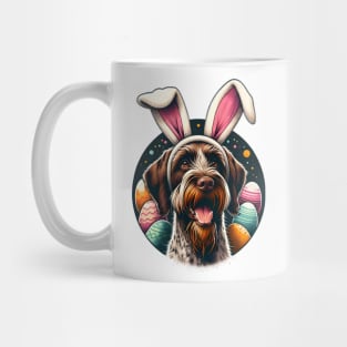 Wirehaired Pointing Griffon Embraces Easter with Bunny Ears Mug